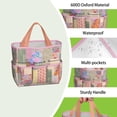 thumbnail image 4 of Garden Tool Bag,Pioneer Flower Floral Print Pattern Garden Tool Organizer,Garden Gifts,Waterproof Multi-Pocket Garden Tool Storage 11.8x5.5x11.4 Inch(Tools NOT Included), 4 of 6