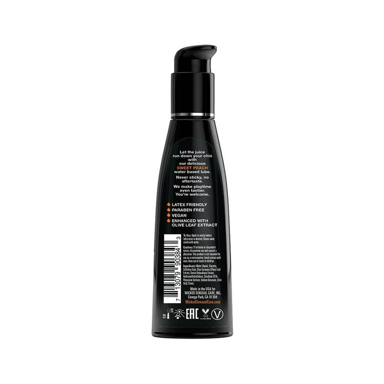Wicked Sensual Care Aqua Flavored Water-Based Lubricant, Sweet Peach, 4 oz - Walmart.com Wicked Sensual Care Aqua Flavored Water-Based Lubricant, Sweet Peach, 4 oz - Walmart.com