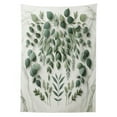 thumbnail image 2 of Ambesonne Eucalyptus Leaves Tablecloth Rectangular Table Cover, Weeping Wreath, 60"x84", Ivory and Laurel Green, 2 of 3