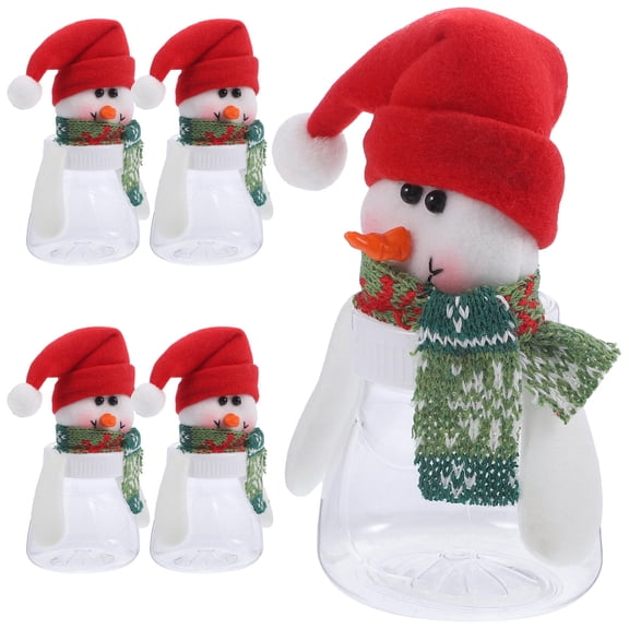 FUEENIRVA Snowman Containers Fabric Storage Families Carnival 5pcs