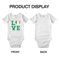 thumbnail image 3 of Love Ireland Flag Heart Cute Baby Rompers (White, 12-18 Months), 3 of 5