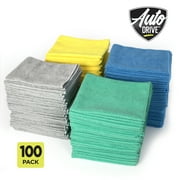 Auto Drive Multipurpose Microfiber Towels, 12 x 16, 100 Pack