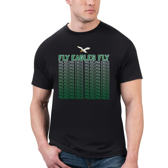 Men's Starter Black Philadelphia Eagles Slogan T-Shirt