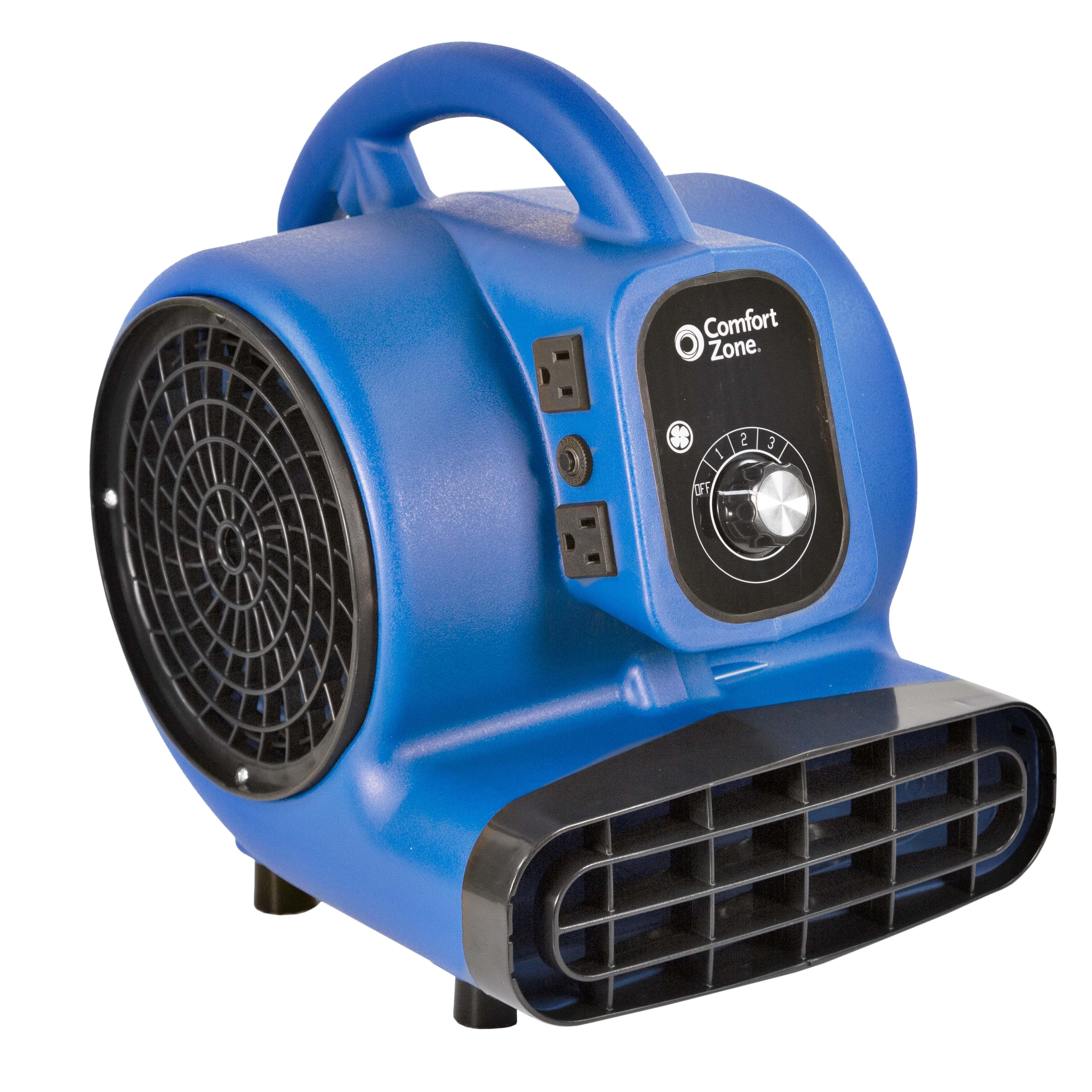 Comfort Zone Power Gear High-Velocity Air Mover, 1/4 HP, Blue