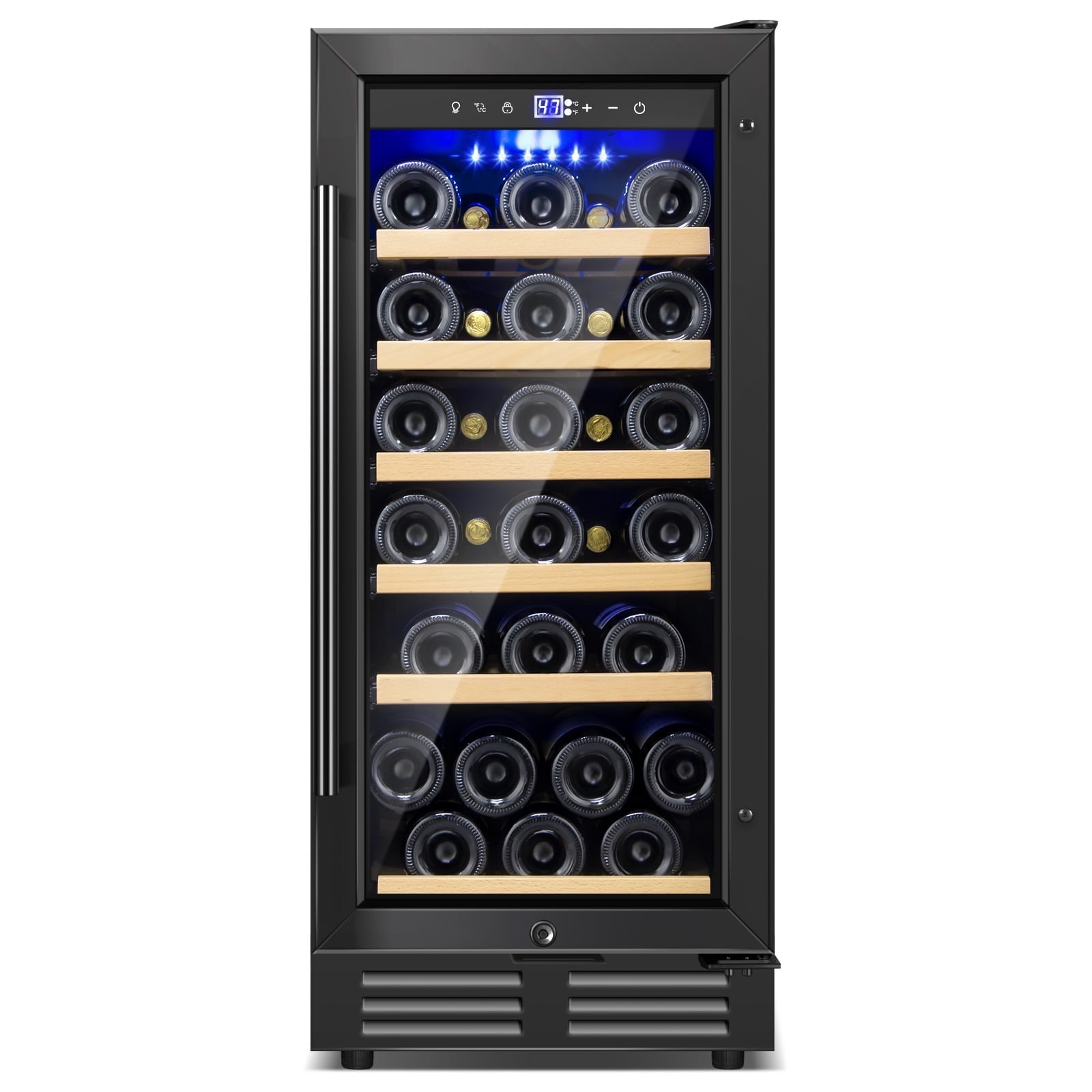 Lanbo 24 inch Dual Zone 18 Bottle Wine and 55 Can Beverage Cooler