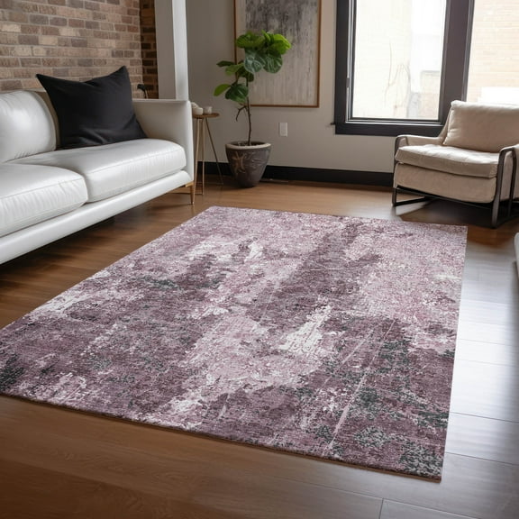 Addison Rugs Chantille Indoor/Outdoor Transitional Modern Pink Washable Rectangle Rug, 10' x 14'