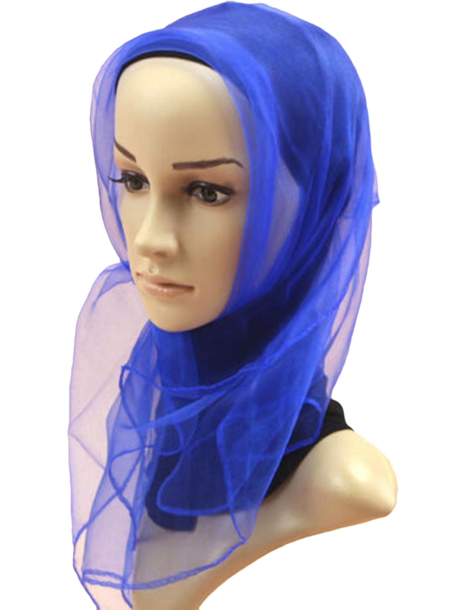 Lallc Womens Silk Soft 50s 60s Gradient Neck Head Scarves Party Wrap