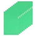 thumbnail image 1 of Uxcell L Type Folders 30 Pack A5 Plastic File Project Pockets Clear Paper Document Jacket Sleeves Green, 1 of 5