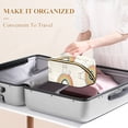 thumbnail image 3 of FORMRS Makeup Bag Travel Cosmetic Organizer for Women Fold Flat Zipper Pouch with Handle, White Cat Rainbow, 3 of 8