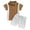 Brown, variant on Baby Boy Clothes Gentleman Outfits Toddler Baby Boy Outfit Button Short Sleeve Shirt Shorts Set Blue,Size 18-24 Months