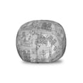 thumbnail image 1 of Paris Storage Toy Bag Chair, Vintage Monochrome Image Seine River Notre Dame Doves Scenes from Europe, Stuffed Animal Organizer Washable Bag, Large Size, Grey Black White, by Ambesonne, 1 of 3