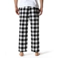 thumbnail image 4 of RQYYD Plus Size Plaid Pajama Pants for Men Casual Drawstring Yoga Straight Pants Male Comfy Lounge PJ Bottoms White M, 4 of 5