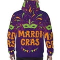thumbnail image 6 of Bingfone Mardi Gras2 Men'S Drawstring Hoodie Long Sleeve Pocket Sweatshirts-4x-Large, 6 of 9