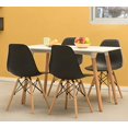 thumbnail image 3 of Bold Tones Mid-Century Modern Plastic DSW Shell Dining Chair, Black (Set of 2), 3 of 5