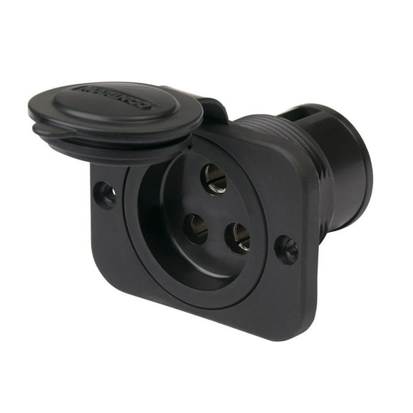 Prise de Charge du Moteur de Pêche Maro 12VBRS3; pour Utilisation avec Prise 12VBPS3; Connexion 2 Ou 3 Fils; Systèmes 12 Volts / 24 Volts / 36 Volts; 70 Amp; Noir