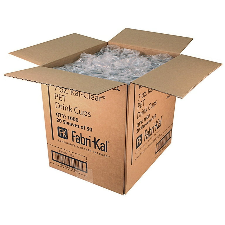 Kal-Clear PET Cold Drink Cups, 7 oz, Clear, 1,000/Carton Kal-Clear PET Cold Drink Cups, 7 oz, Clear, 1,000/Carton