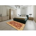 thumbnail image 5 of Ahgly Company Machine Washable Indoor Rectangle Abstract Orange Area Rugs, 2' x 5', 5 of 7