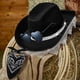 thumbnail image 3 of Sombrero de vaquero Yinane con borlas y diamantes de imitación rosa, 3 of 5