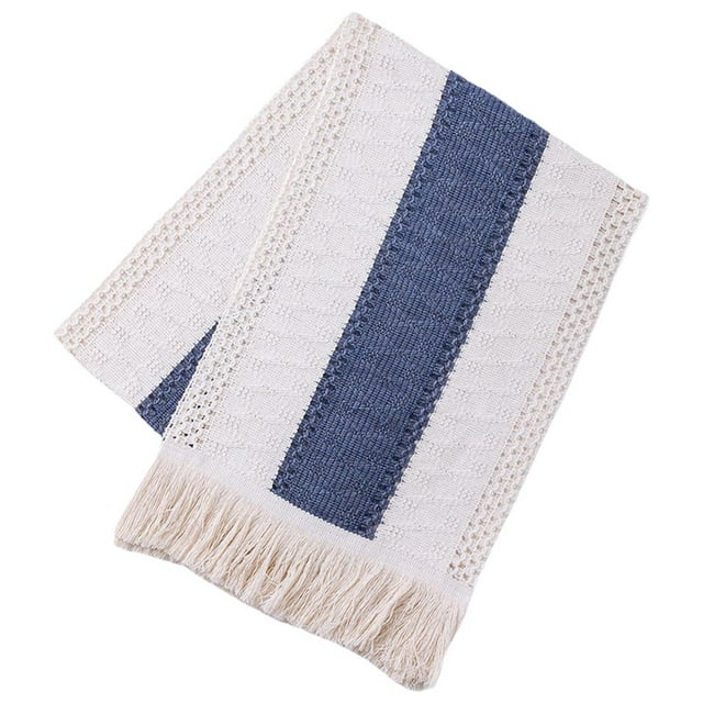 Corredor de escritorio Macrame Tabla Runner STYLE RUSTIC STYLE BARRILLO HUEBLO WOVENED PARA COMEDOR BOÓNO BLUE11.8 × 86.6inch Blue11.8 × 86.6inch Magideal Corredor de escritorio