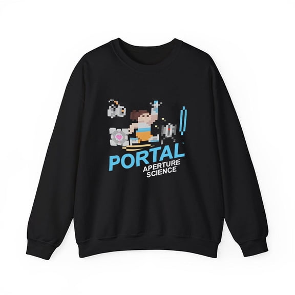 Portal Game Series Merch Printed Crewneck Sweatshirt Unisex Men Women Long Sleeve