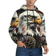 thumbnail image 2 of Daiia Retro American Eagle A for Men's Fashion Hoodies & Sweatshirts with Kangaroo Pocket Hooded Sweatshirt Breathable & Moisture Wicking-XX-Large, 2 of 7