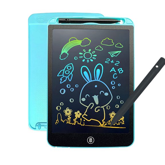 DSCHLZY 10 Inch LCD Graphics Drawing Tablet, Blue, Stylus Included