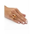 thumbnail image 3 of PalmBeach Jewelry 24.02 Carat Oval Cut Champagne-Color Cubic Zirconia Yellow Gold-Plated Ring, 3 of 5
