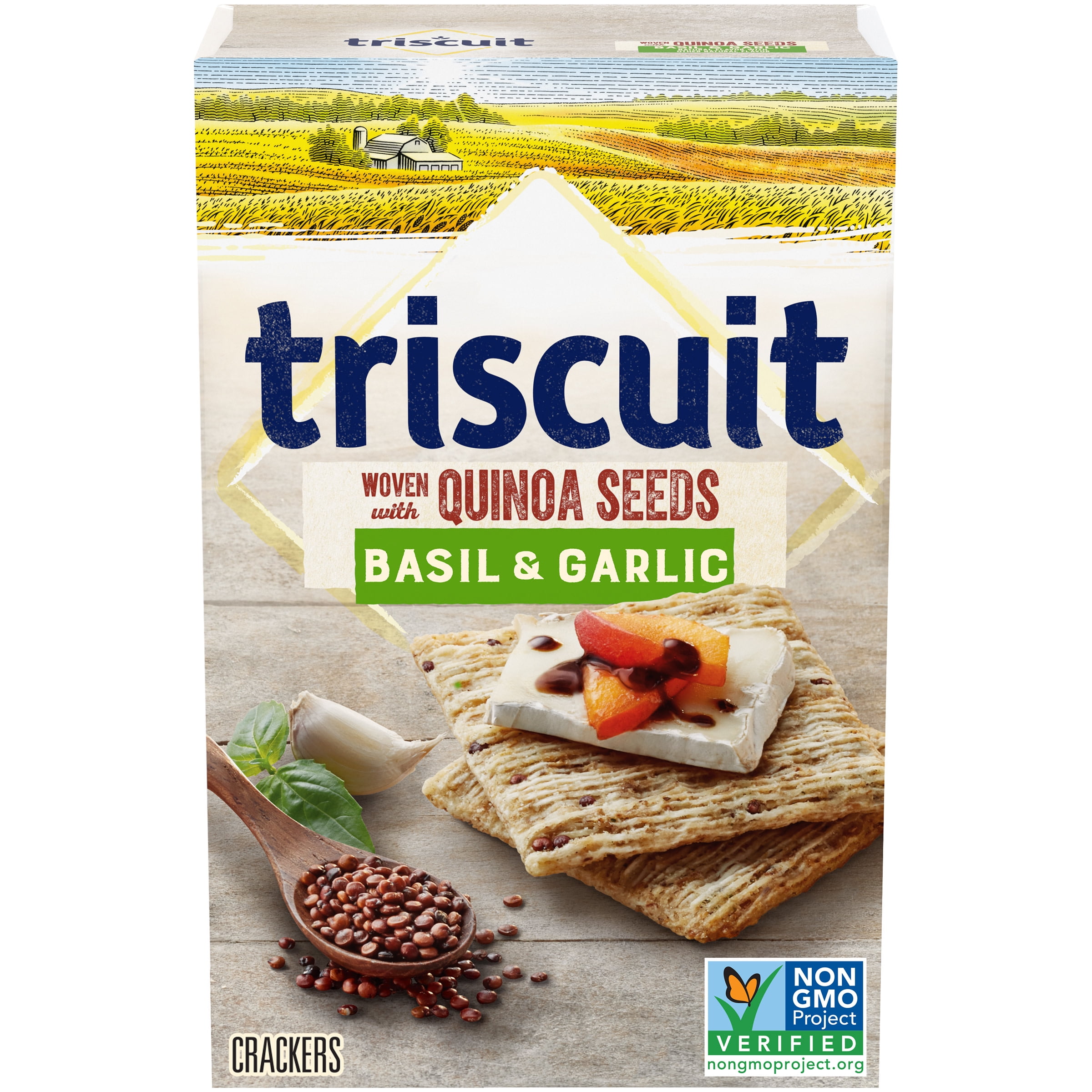 Triscuit Basil & Garlic With Quinoa Seeds Whole Wheat Crackers, 8 oz