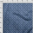 thumbnail image 3 of oneOone Polyester Lycra Medium Blue Fabric Asian Dabu Print Fabric For Sewing Printed Craft Fabric By The Yard 56 Inch Wide, 3 of 4
