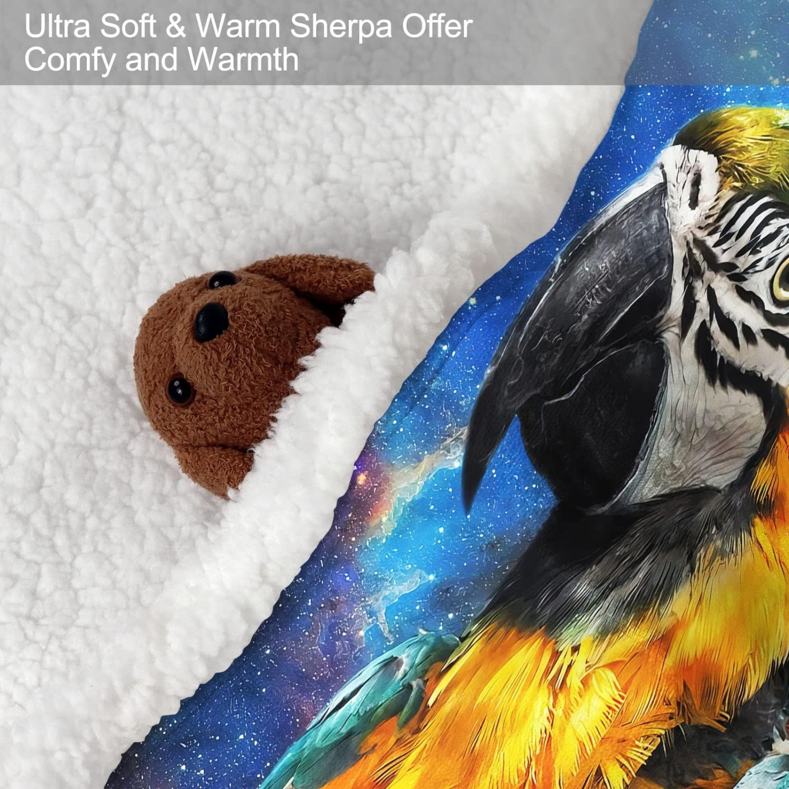 50" x 60"Animal Print Fleece Throw Blankets for Couch Sofa Bed, Manatee Family Sherpa Blanket, Super Soft Warm and Lightweight
