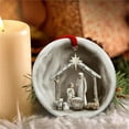 thumbnail image 3 of SLYNSHome Christmas Ornaments,Nativity Scene Religious Decorative Hanging Ornament Winter Holiday Keepsake Christian Gifts Jesus Birth Xmas Tree Decorations, 3 of 5