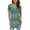 Blue, variant on CATHY Women's 2022 Summer Short Sleeve Pleated Blouse Loose Flowy Tunic Top