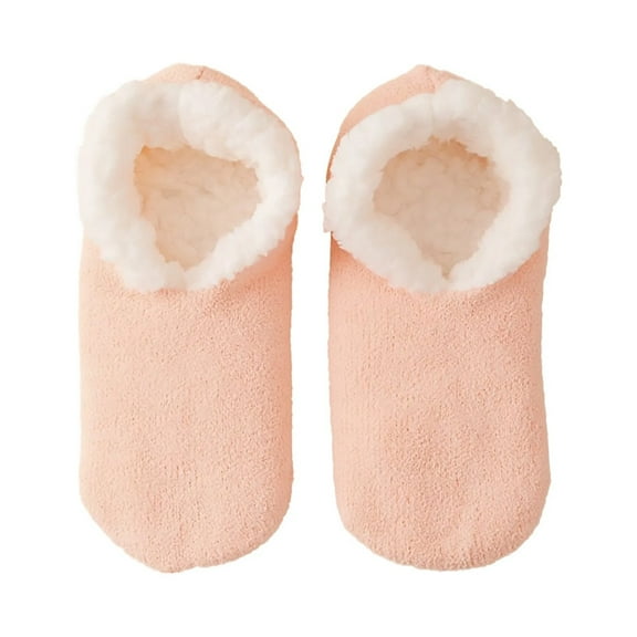TELOLY Cozy Socks Fall Socks Footies Socks For Women Slipper Socks For Women Comfy Socks Women Fuzzy Socks Birthday Gifts For Women Pink One Size