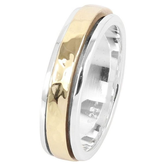 Earth Gems Jewelry Spinner Ring Fidget Ring Anxiety Ring Sterling Silver Ring Unique Rings for Women