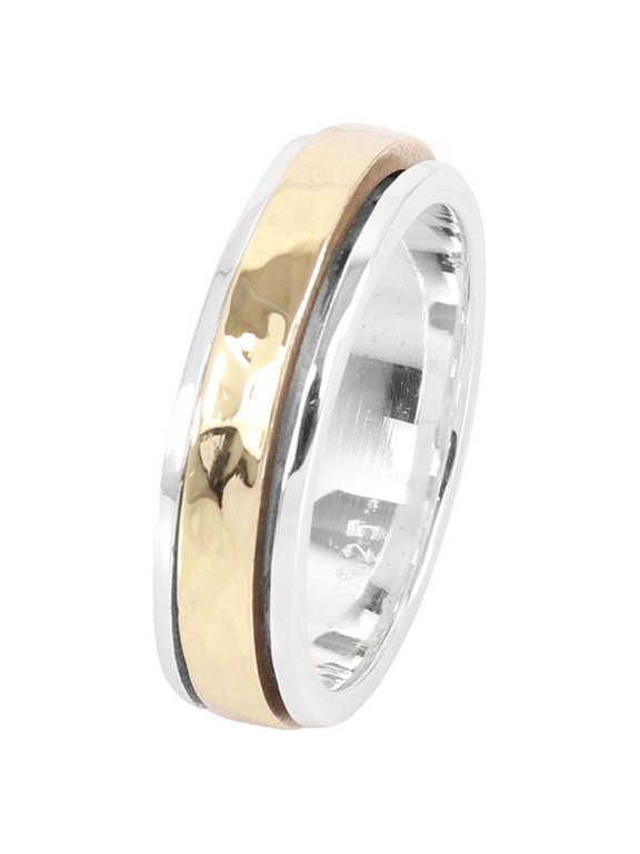 Earth Gems Jewelry Spinner Ring Fidget Ring Anxiety Ring Sterling Silver Ring Unique Rings for Women
