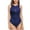 Dark Blue, variant on Swimsuits for Women Plus Size Front Triss Cross Swimsuit for Women Hollow One Piece Swimsuit Dressy Pleated Swimsuit High Cut Bathing Suit