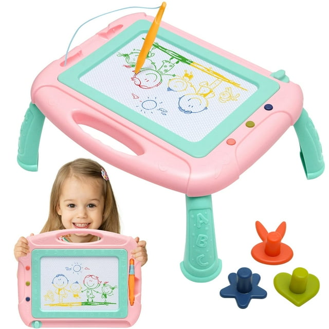 Tablero de dibujo magnético HZZILEY para niñas/niños de 1 a 2 años