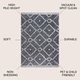 thumbnail image 3 of JONATHAN Y MERCER SHAG 3 x 5 Area Rug, Mercer Plush Tassel Moroccan Diamond - Denim Blue/Cream, MCR105A-3, 3 of 4