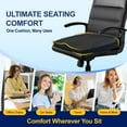 thumbnail image 5 of Car Seat Cushion – Memory Foam Pad for Driving Comfort – Boosts Height and Relieves Coccyx & Lower Back Pain – Car, Truck, Office Chair (Black), 5 of 8