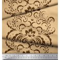 thumbnail image 3 of Soimoi polyester Crepe Fabric Ogee Damask Printed Craft Fabric by the Yard 52 Inch Wide, 3 of 5