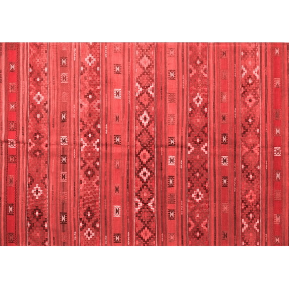 Ahgly Company Indoor Rectangle Southwestern Red Country Area Rugs, 5' x 7'