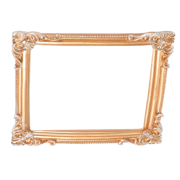 Mini Vintage Resin Picture Frame Small Embossed Photo Frame Antique Style Jewelry Display Holder Home Decor