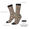 thumbnail image 4 of KLL Santa Claus cute Print Cool Socks Men's Women's Crew Socks Funny Crazy Novelty Stockings, 4 of 6