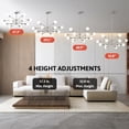 thumbnail image 4 of Bestco 12-Light Modern Sputnik Chandelier for Dining Room with 4 Extension Rods Nickel, 4 of 11