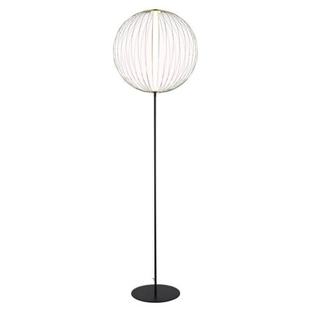 UPC 666198000101 product image for Spokes Floor Lamp in Satin Nickel and Matte Black | upcitemdb.com