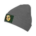 thumbnail image 1 of ZICANCN Romantic Love Skull Pattern Knit Bonnet Hat, Bonnet d'Hiver Doux Chaud Classique pour Hommes Femmes, Gris Foncé, 1 of 6
