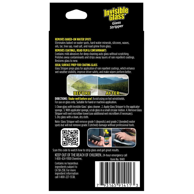 Invisible Glass Glass Stripper Water Spot Removal Kit, 4 Oz photo 2