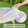 thumbnail image 5 of Soft Cloud Starry Scene Round Fitted Tablecloth with Elastic Edge,Dining Table Cover Waterproof,Outdoor Round Tablecloth for Camping,Dining,Indoor and Outdoor, 5 of 7