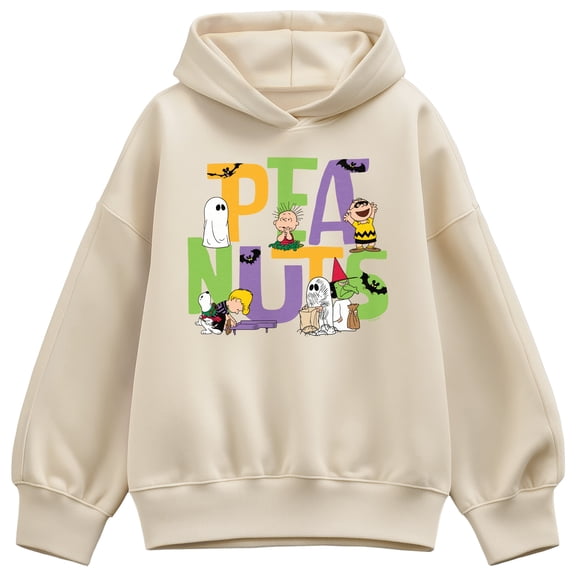 Peanuts - Halloween Characters - Women's Oversized Fleece Hoodie Sweatshirt