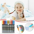 thumbnail image 1 of Ensemble de Marqueurs à Double Ligne 12 Couleurs Compte à Main Surligneurs Art Croquis Encre Permanente Pointe Ronde Séchage Rapide pour Bandes Dessinées Mode Architecture Industrie Peinture 12ml par Stylo, 1 of 9